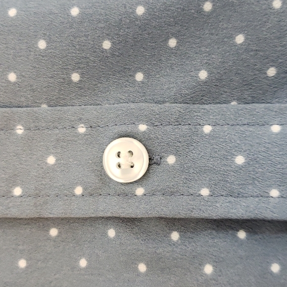Pendleton Blue W White Dots Button Up Shirt - Picture 6 of 9